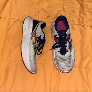 Saucony Guide 15 Women's Running Prospect Glass White Blue Gold Shoes